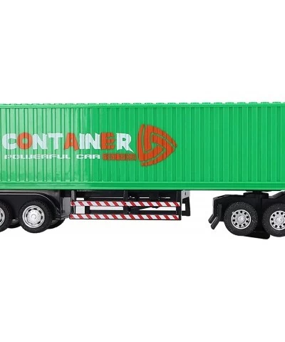 1:48 Simulation Alloy Container Truck Toy Model with Skeleton Trailer Container Truck Model Diecast ExpressCarrier Truck Orna...