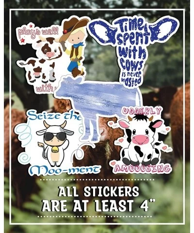 Cow Stickers - Perfect Cow Gifts for Women Kids Girls Cow Lovers - Waterproof Extra Sticky Durable 100% Vinyl - Work Great On...