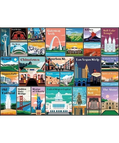 US Tourist Landmark Jigsaw Puzzles – 1000 Piece Puzzle for Adults/Travel Puzzle/Jigsaw Puzzle Stunning/Puzzles for Adults 100...