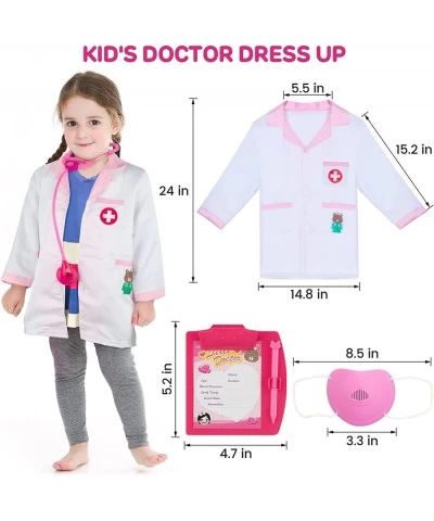 Doctor Kit for Kids 31-Piece Kids Doctor Playset with Roleplay Costume & Carry Case Toddler Pretend Play Doctor Set Birthday ...