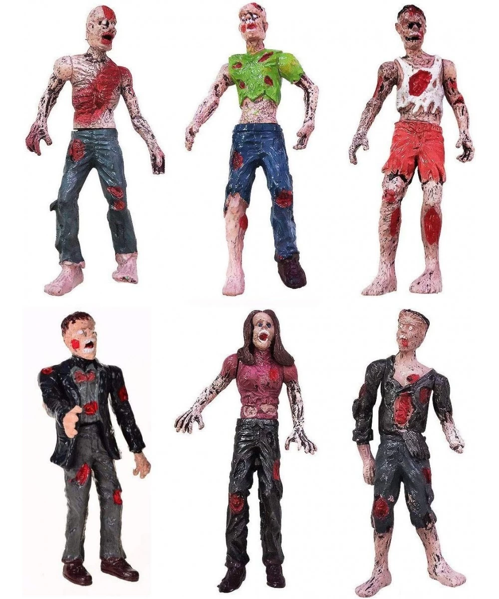 6 Pcs Zombie Dolls Action Figures Toys Walking Dead Toys Terror Corpse Articulated Joints Miniature Model for Halloween Party...