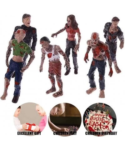 6 Pcs Zombie Dolls Action Figures Toys Walking Dead Toys Terror Corpse Articulated Joints Miniature Model for Halloween Party...