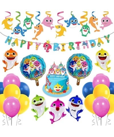 Shark birthday decorations $48.75 Kids' Party Tableware