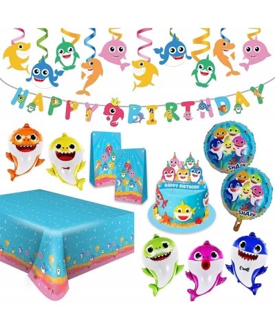 Shark birthday decorations $48.75 Kids' Party Tableware