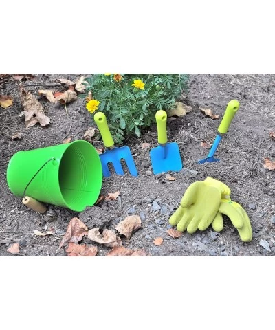 G & F Products 10051 Kids Water Pail with Garden Tools Set Green $21.41 Toy Gardening Equipment