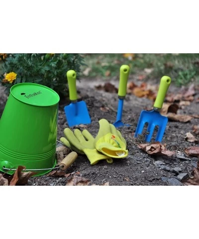 G & F Products 10051 Kids Water Pail with Garden Tools Set Green $21.41 Toy Gardening Equipment