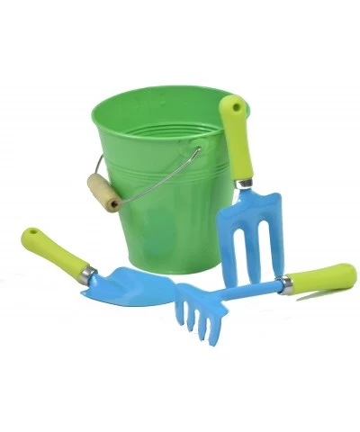 G & F Products 10051 Kids Water Pail with Garden Tools Set Green $21.41 Toy Gardening Equipment