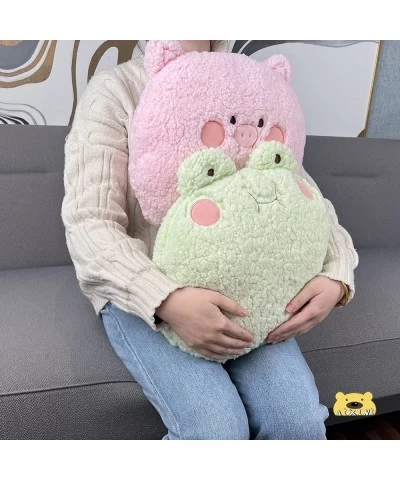 Frog Plush Pillow Kawaii Cute Fuzzy Frog Stuffed Animal Plushie Adorable Frog Cushion Throw Pillow for Kids 15inch $30.73 Kid...