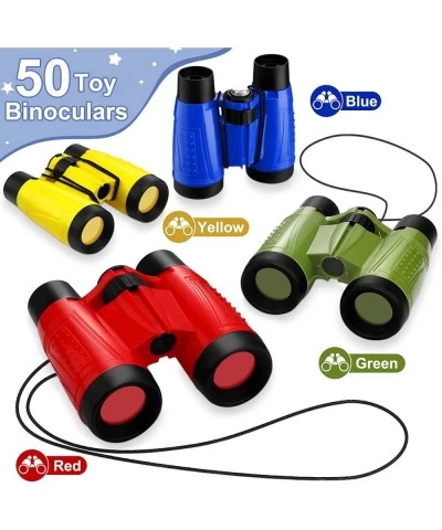 50 Packs Binoculars for Boys and Girls Small Compact Toy Binoculars with Neck Strap Camping Party Favors Nature Exploration T...