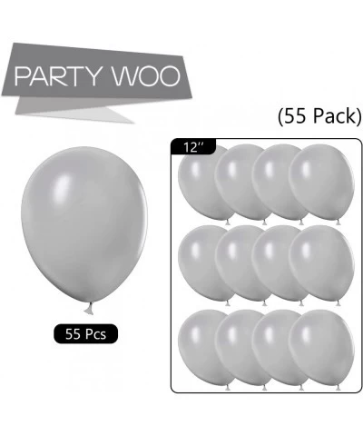 Gray Balloons 55 pcs 12 inch Latex Balloons Party Balloons Birthday Balloons for Baby Shower Decorations Birthday Decorations...