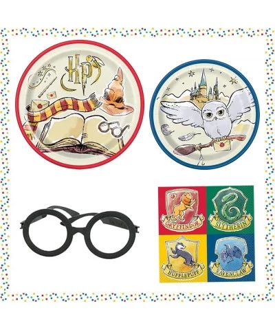 Harry Potter Birthday Decorations | Party Tableware Supplies Pack for 16 with Dinner Plates Dessert Plates Napkins Table Cove...