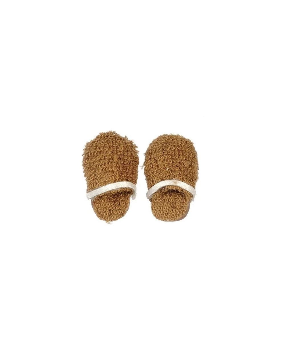 Melody Jane Dollhouse Mens Brown Slippers Miniature Bedroom Bathroom Accessory $15.73 Dollhouse Accessories