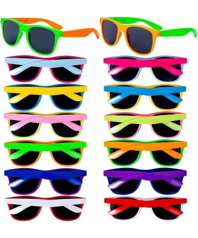 12 Pack 12 Color Neon Party Sunglasses 80's Retro Style Perfect Colorful Novelty Sunglasses in Bulk for Party Favors Birthday...