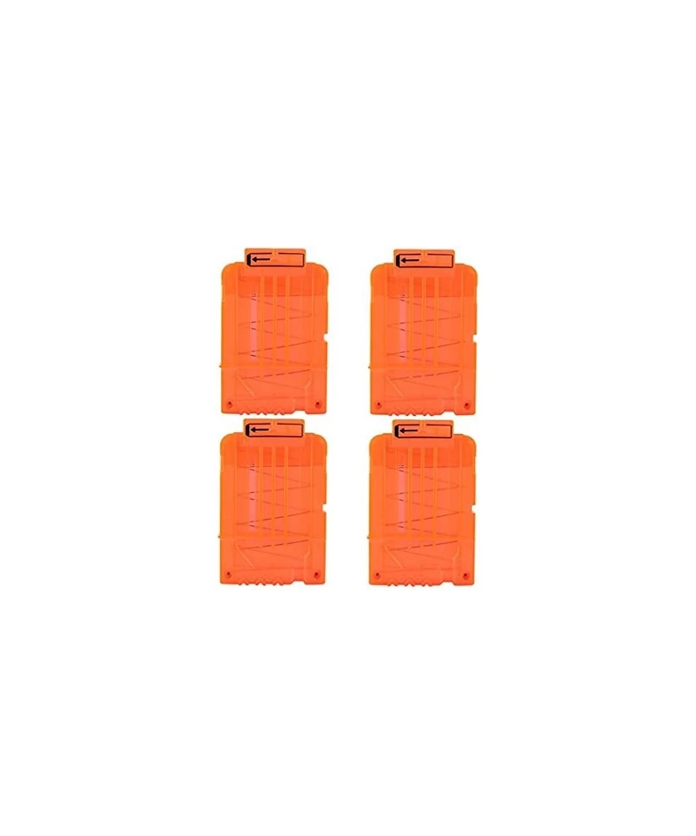 Soft Bullet 4pcs Clips 6 Bullets Dart Gun Clips Magazine Clip for Nerf Toy Dart Gun (Transparent Orange) $22.52 Toy Foam Blas...