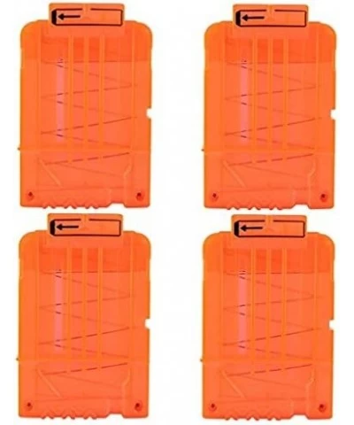 Soft Bullet 4pcs Clips 6 Bullets Dart Gun Clips Magazine Clip for Nerf Toy Dart Gun (Transparent Orange) $22.52 Toy Foam Blas...