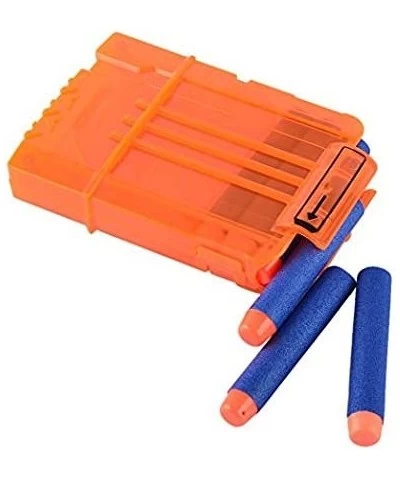 Soft Bullet 4pcs Clips 6 Bullets Dart Gun Clips Magazine Clip for Nerf Toy Dart Gun (Transparent Orange) $22.52 Toy Foam Blas...