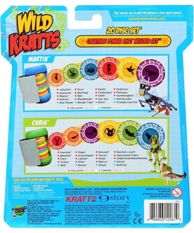 Toys Creature Power Disc Holder Set with 20 Discs - Martin Kratt $43.80 Play Figure Playsets