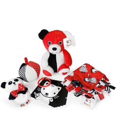 Smarty Baby Bundle - 5 Black White and Red Infant Toys Newborn Baby Gifts $77.52 Early Development & Activity Toys