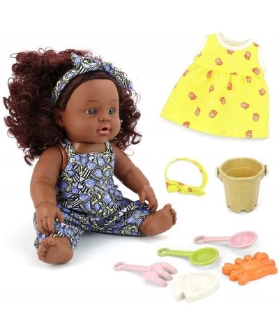 KIDEWAN 12 Inch Black Dolls and Black Baby Doll Clothes Accessories American African Girl Baby Dolls Lifelike Washable for Ki...