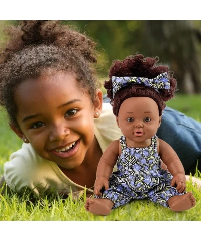 KIDEWAN 12 Inch Black Dolls and Black Baby Doll Clothes Accessories American African Girl Baby Dolls Lifelike Washable for Ki...