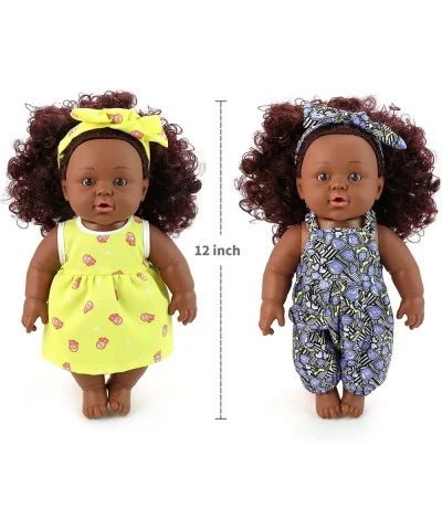 KIDEWAN 12 Inch Black Dolls and Black Baby Doll Clothes Accessories American African Girl Baby Dolls Lifelike Washable for Ki...