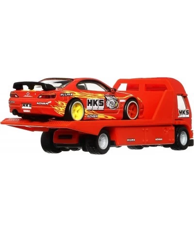 Team Transport Fleet Flyer & Nissan Silvia S15 Celebrates Racing Experience & Car Culture Premium Vehicles 1:64 Scale Car & T...