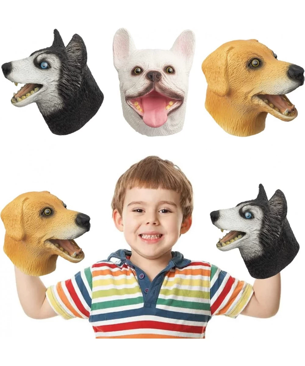 Dog Hand Puppets Labrador & Husky & French Bulldog 3 pcs Latex Animal Toys Realistic Puppets Gift for Kids $29.94 Hand Puppets