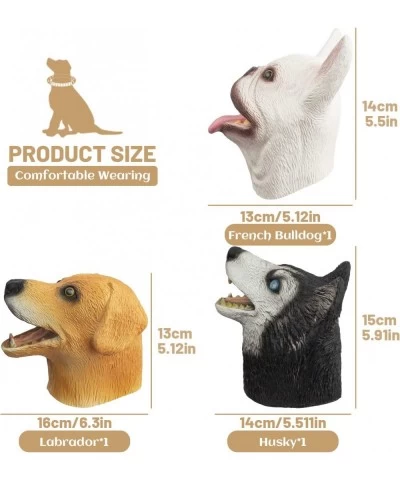 Dog Hand Puppets Labrador & Husky & French Bulldog 3 pcs Latex Animal Toys Realistic Puppets Gift for Kids $29.94 Hand Puppets