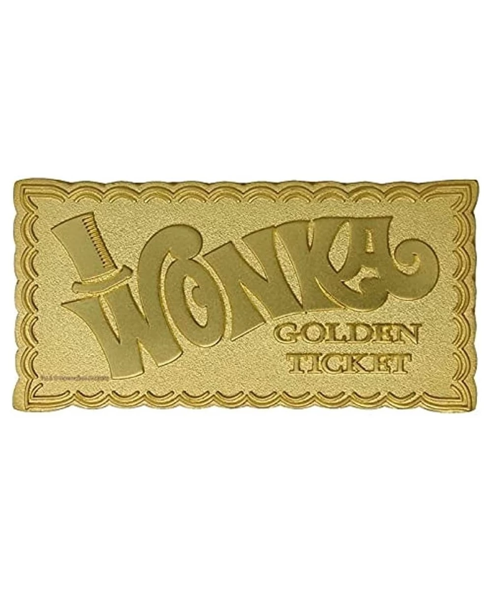 Willy Wonka 24K Mini Gold Plated Golden Ticket Limited Edition Replica (THG-WON02) $55.40 Kids' Dress-Up Accessories