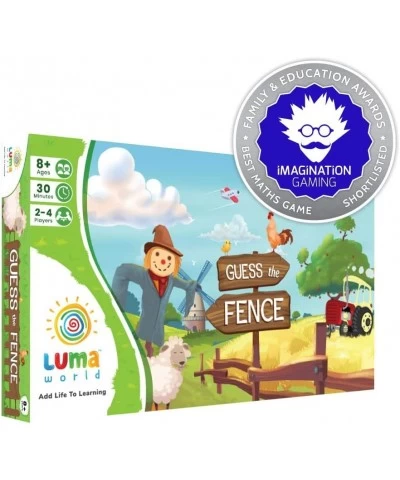 Luma World STEM Educational Board Game Guess The Fence for Ages 8+ Years to Learn Shapes Geometry and Creativity Cute Farm Th...