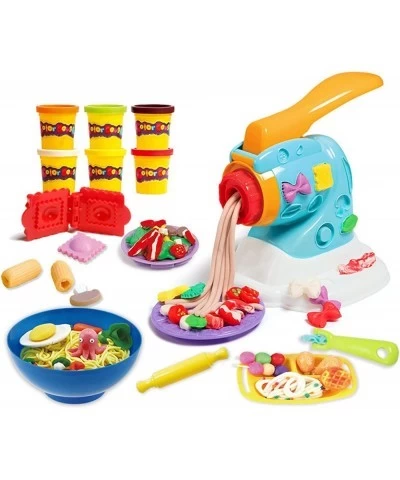 Dough for Kids Play Set Kitchen Creations Noodle Machine Party with 6 Cans Non-Toxic Colors Dough Pasta Pizza Maker Dough Kit...