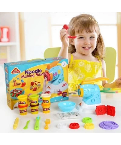 Dough for Kids Play Set Kitchen Creations Noodle Machine Party with 6 Cans Non-Toxic Colors Dough Pasta Pizza Maker Dough Kit...