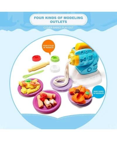 Dough for Kids Play Set Kitchen Creations Noodle Machine Party with 6 Cans Non-Toxic Colors Dough Pasta Pizza Maker Dough Kit...