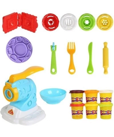 Dough for Kids Play Set Kitchen Creations Noodle Machine Party with 6 Cans Non-Toxic Colors Dough Pasta Pizza Maker Dough Kit...