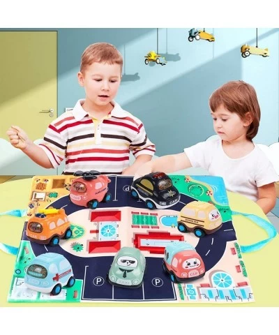 Baby Toy Cars for 1 Year Old Boy Girl 7Pcs Friction Powered Push and Go Vehicles Cars with Play Mat/Storage Bag Early Educati...