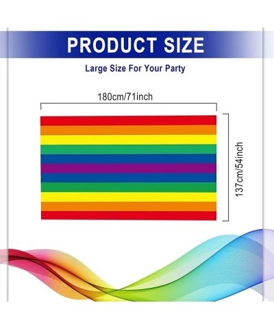 Bulk Rainbow Tablecloth Carnival Pride Disposable Plastic Tablecloth Rectangle Rainbow Tablecover Rainbow Birthday Party Supp...