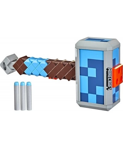 Minecraft Stormlander Dart-Blasting Hammer Fires 3 Darts Includes 3 Official Elite Darts Pull-Back Priming Handle $21.49 Toy ...