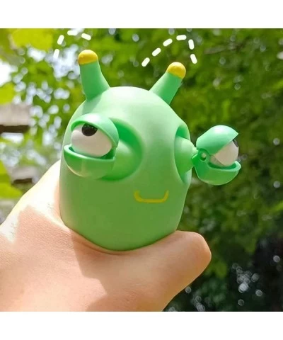 6 Pcs Funny Grass Worm Pinch Toy 2023 New Squishy Squeeze Toy Vegetable Bug Staring Decompression Artifact Toy Novelty Eye Po...