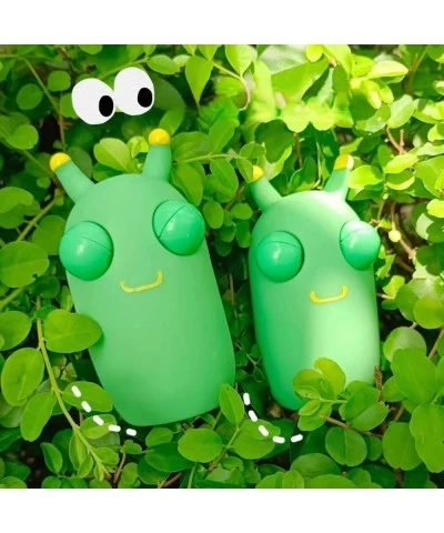 6 Pcs Funny Grass Worm Pinch Toy 2023 New Squishy Squeeze Toy Vegetable Bug Staring Decompression Artifact Toy Novelty Eye Po...