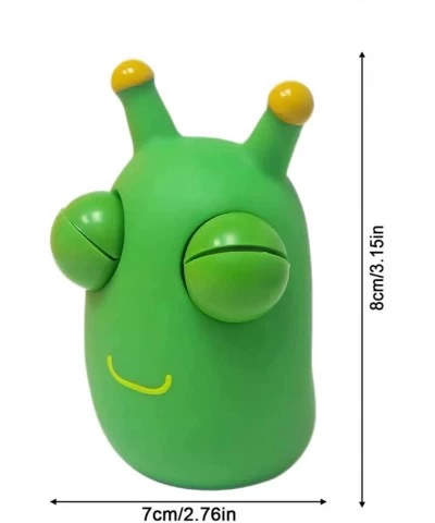 6 Pcs Funny Grass Worm Pinch Toy 2023 New Squishy Squeeze Toy Vegetable Bug Staring Decompression Artifact Toy Novelty Eye Po...