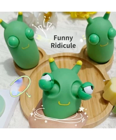 6 Pcs Funny Grass Worm Pinch Toy 2023 New Squishy Squeeze Toy Vegetable Bug Staring Decompression Artifact Toy Novelty Eye Po...