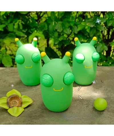 6 Pcs Funny Grass Worm Pinch Toy 2023 New Squishy Squeeze Toy Vegetable Bug Staring Decompression Artifact Toy Novelty Eye Po...