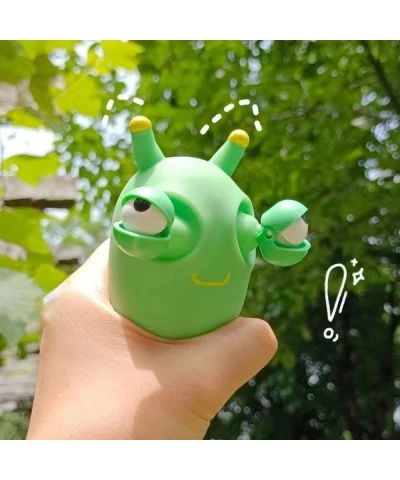 6 Pcs Funny Grass Worm Pinch Toy 2023 New Squishy Squeeze Toy Vegetable Bug Staring Decompression Artifact Toy Novelty Eye Po...