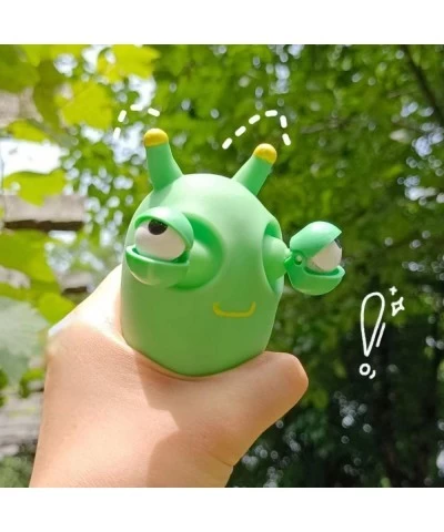 6 Pcs Funny Grass Worm Pinch Toy 2023 New Squishy Squeeze Toy Vegetable Bug Staring Decompression Artifact Toy Novelty Eye Po...