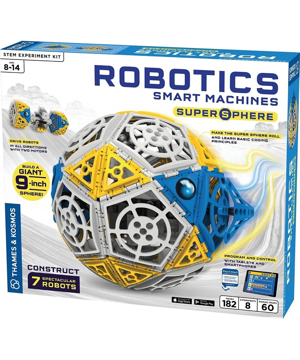 Robotics: Smart Machines - Super Sphere STEM Experiment Kit | Build & Program a 9-inch Robotic Sphere + 6 Other Robot Models ...