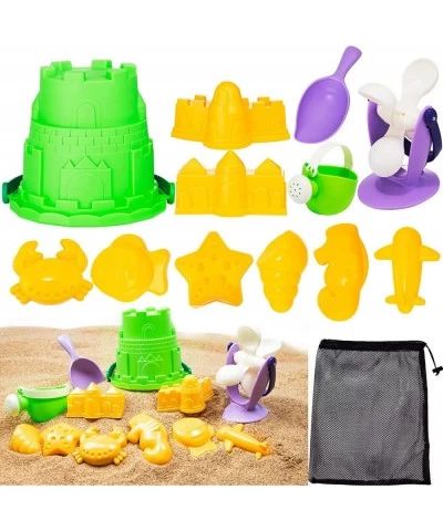 Beach Toys - 12Pcs Kids Sand Toys Set with Mesh Bag Includes Beach Bucket Water Bucket Sand Water Wheel Sand Shovel and Anima...