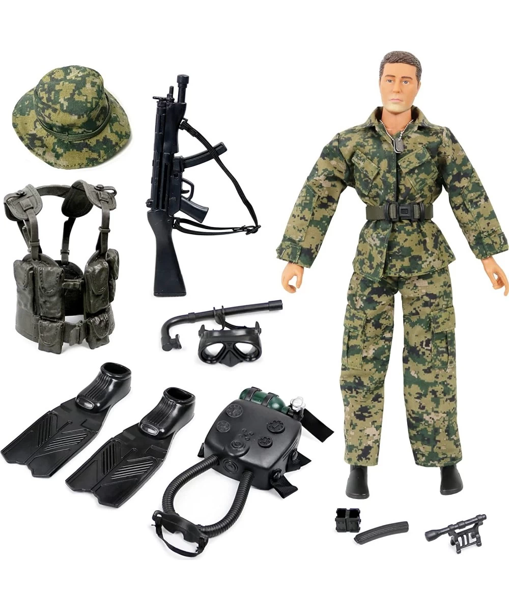 Military Special Ops Navy Swat Team 12-Inch Action Figures | Accessories Army Stuff Clothes Toy Weapons Costume | Army Guys S...