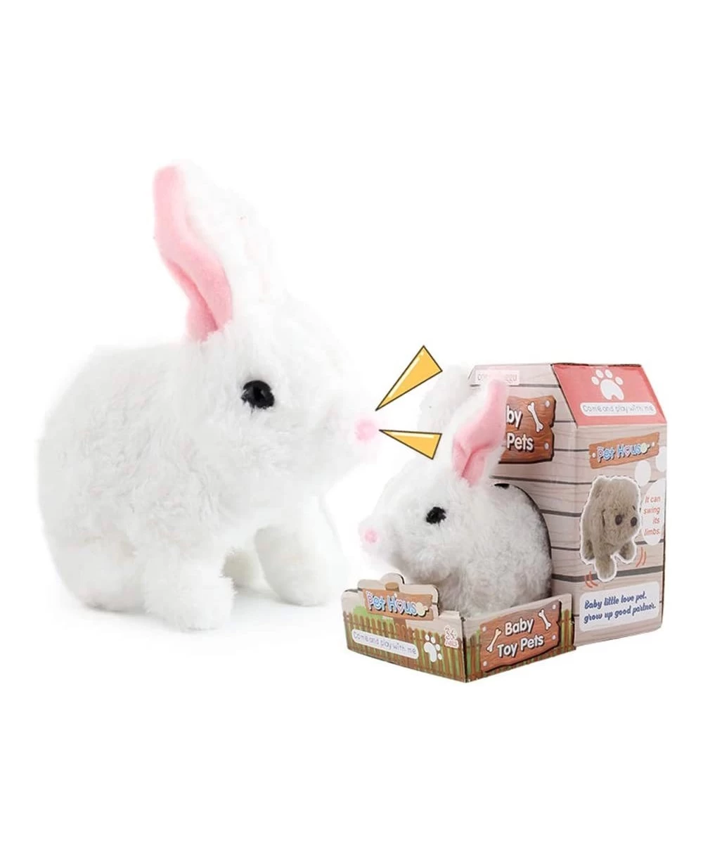 JIUWO YU Plush Bunny Pet Battery Operated Hopping Walk Sway Rabbit Interactive Toy Educational Stuffed Cute Pet Bunny Toy Gif...