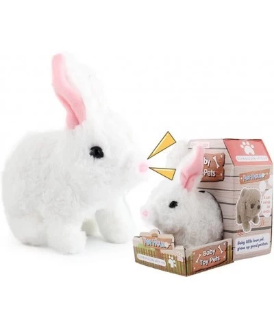 JIUWO YU Plush Bunny Pet Battery Operated Hopping Walk Sway Rabbit Interactive Toy Educational Stuffed Cute Pet Bunny Toy Gif...