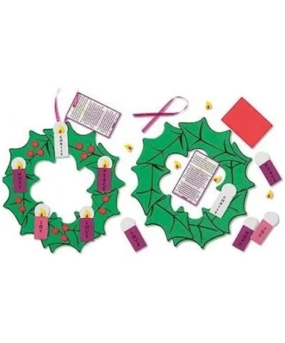 Hanging Advent Wreath Craft Kit for Kids Religious Foam Decorations 10.5 Inch Diameter $19.01 Craft Kits